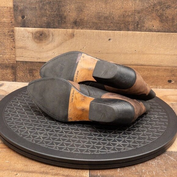 VINTAGE SPIEGEL WOMENS ANKLE BOOTS BLACK LEATHER MADE IN SPAIN LACE UP SIZE 6 - Picture 4 of 9